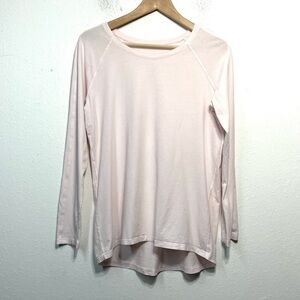 Lululemon cotton crew neck long sleeve pink O168